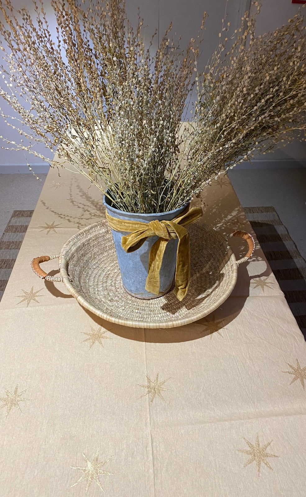 Beige Star Tablecloth