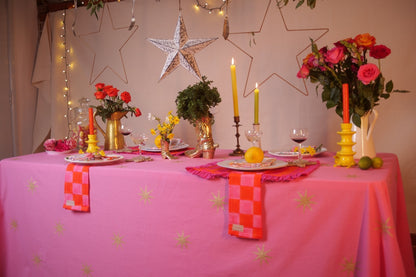Pink Star Tablecloth