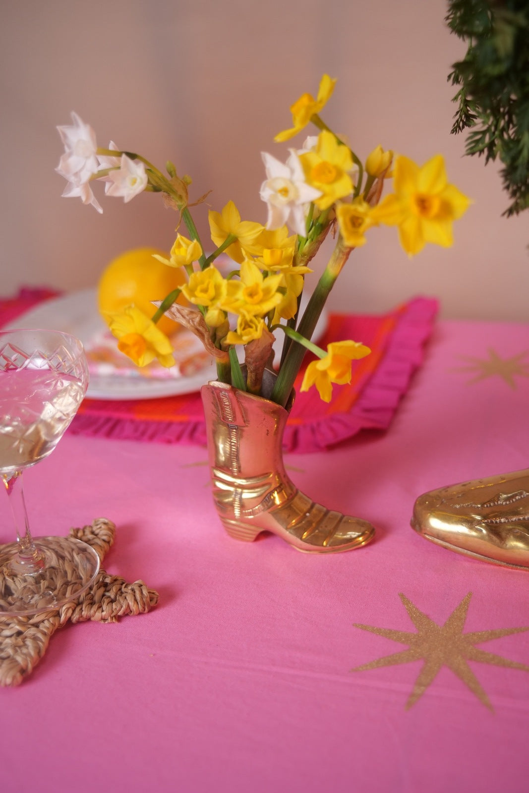 Pink Star Tablecloth