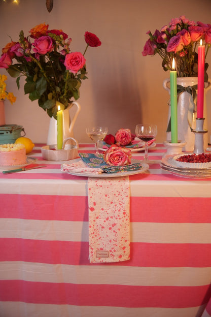 Pink Splatter Napkin x 4