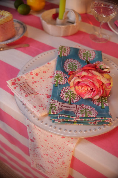 Pink Splatter Napkin x 4
