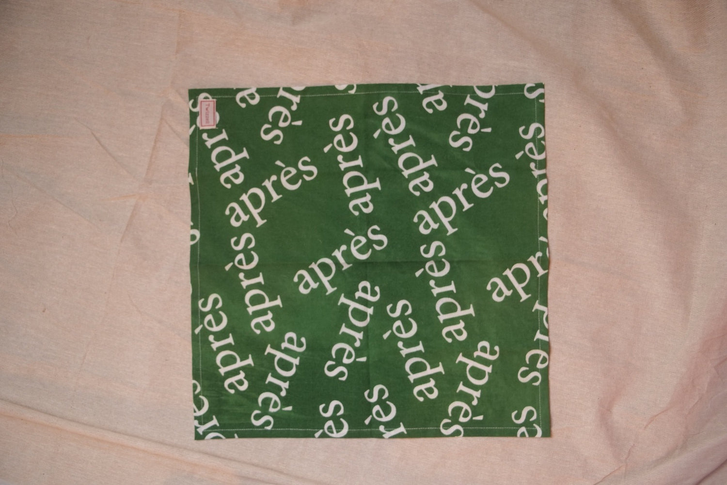 Green &amp; White Après Napkin x 4