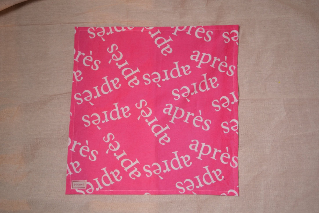 Pink &amp; White Après Napkin x 4