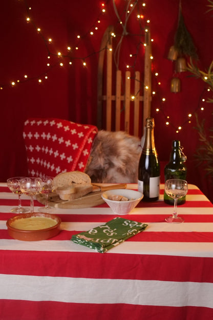 Red Stripe Tablecloth