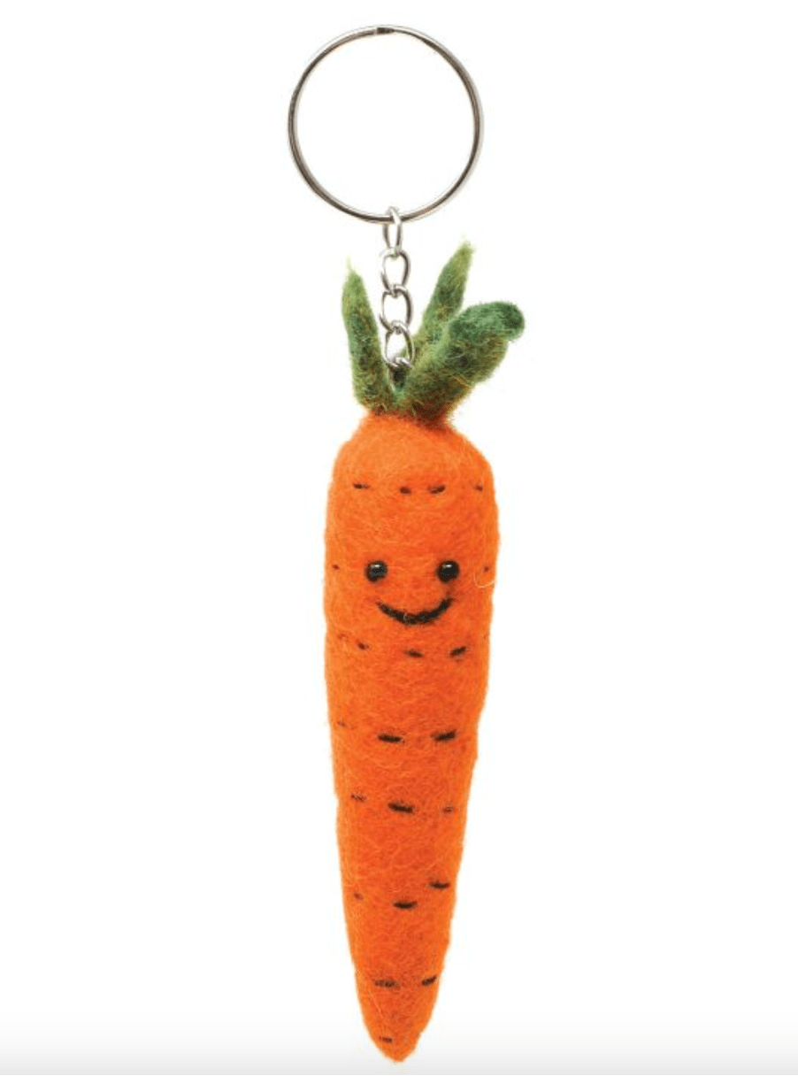 Carrot Pure Wool Felt Keyring