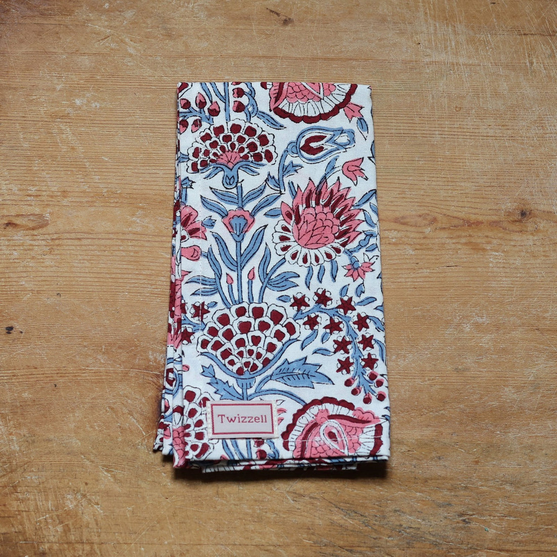Pink, Red &amp; Blue Floral Napkin x 4