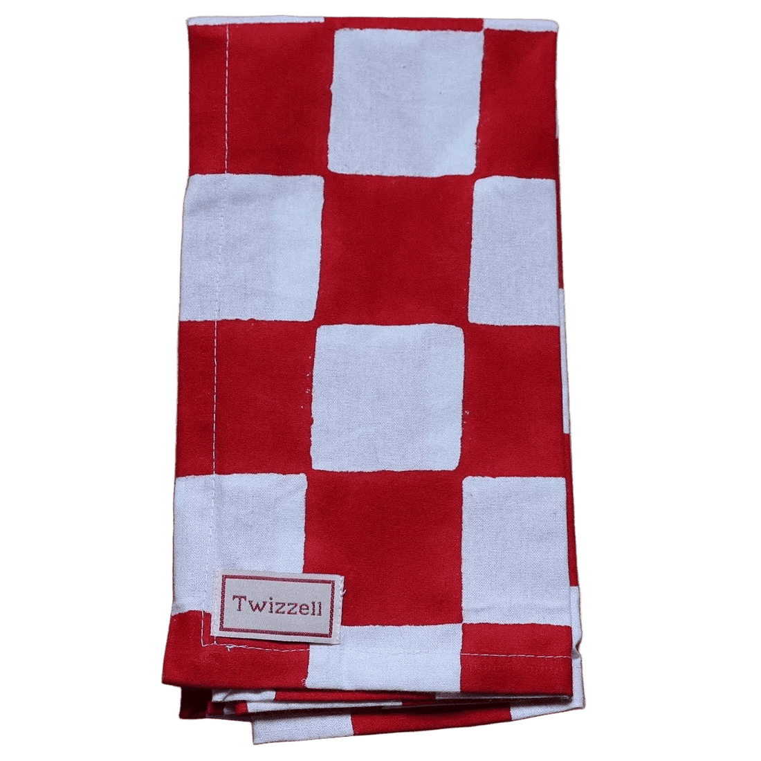 SECONDS Red &amp; White Checkerboard Napkin X 4
