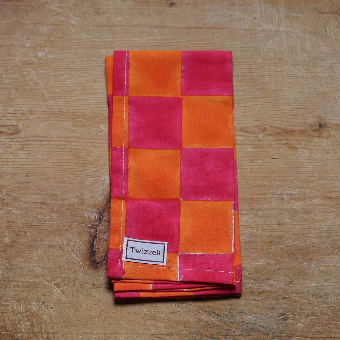 Pink &amp; Yolk Checkerboard Napkin x 4