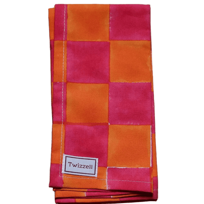 Pink &amp; Yolk Checkerboard Napkin x 4