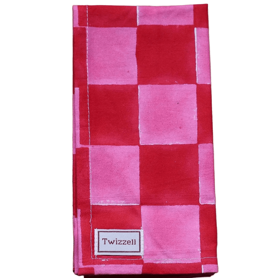 SECONDS Pink &amp; Red Checkerboard Napkin x 4