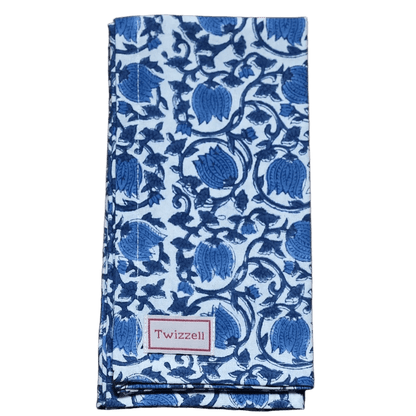 Blue Zucchini Napkin x 4