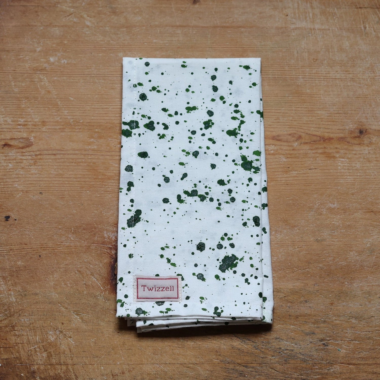 Green Splatter Napkin x 4