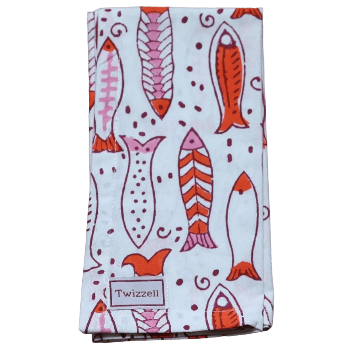Pink Fish Spritz Napkin x 4