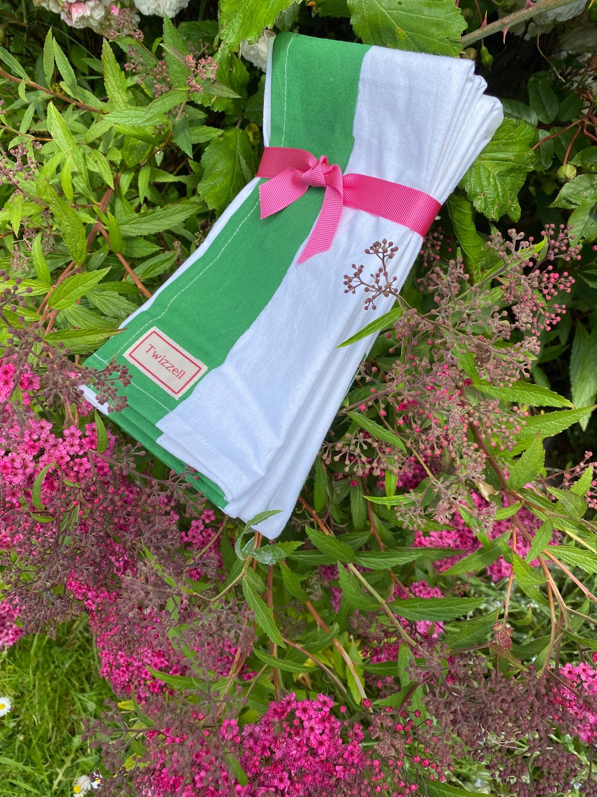 SECONDS Green Stripe Napkin x 4