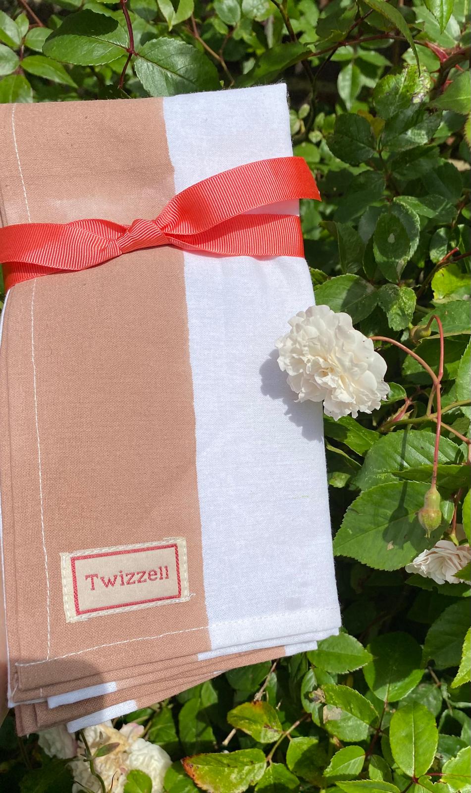 SECONDS Beige Stripe Napkin x 4