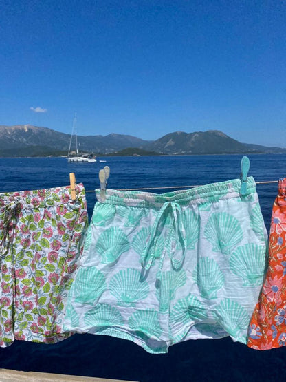 Unisex Indian Block Print Boxer shorts - Shell