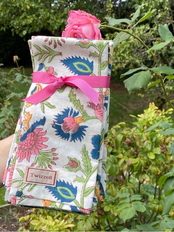 Indian Block Print Napkins Set of 4 - Multi